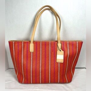 Coach Legacy Stripped Tote Bag
